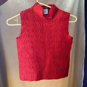 Vintage Textured Red Top